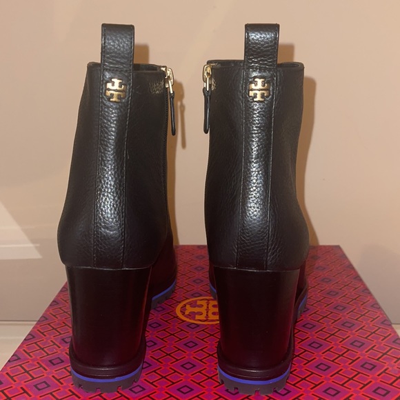 Tory Burch Black Wedge Booties size 11 - Picture 7 of 14